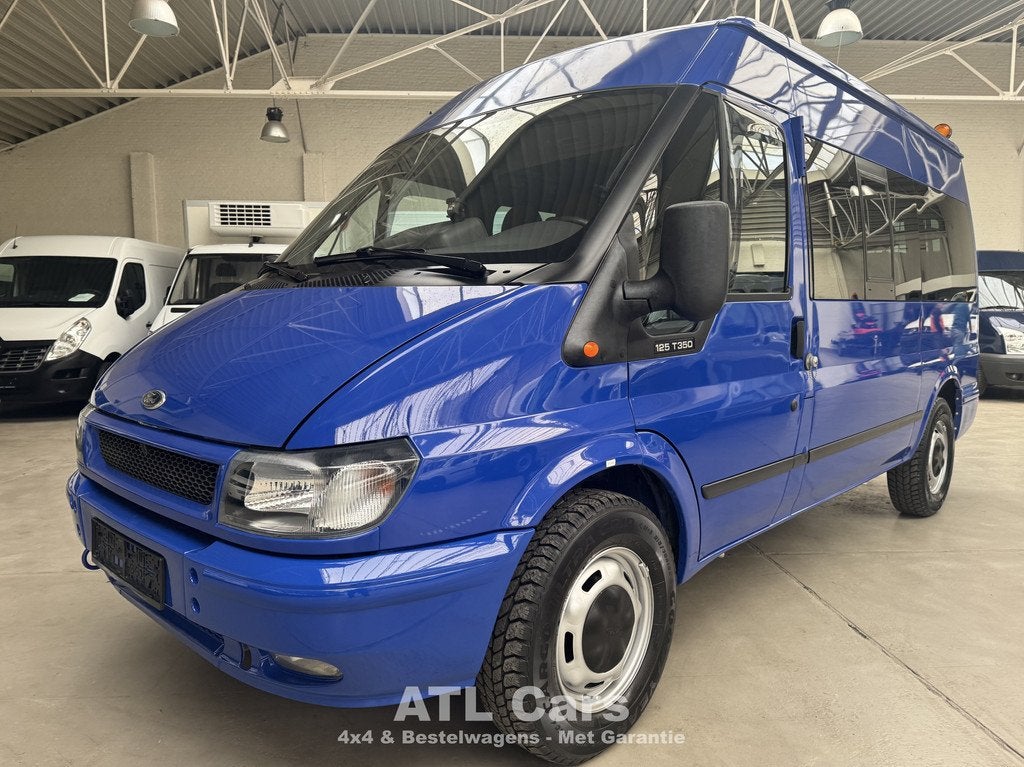 Ford Transit 2.4 D | !77.000KM! | WEBASTO | 8+1 | AIRCO, Voorwielaandrijving, 4 deurs, Gebruikt, Blauw