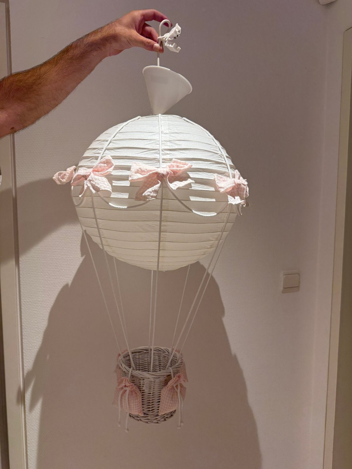 Hanglamp kinderkamer luchtballon, Ophalen, Papier/karton, Landschap