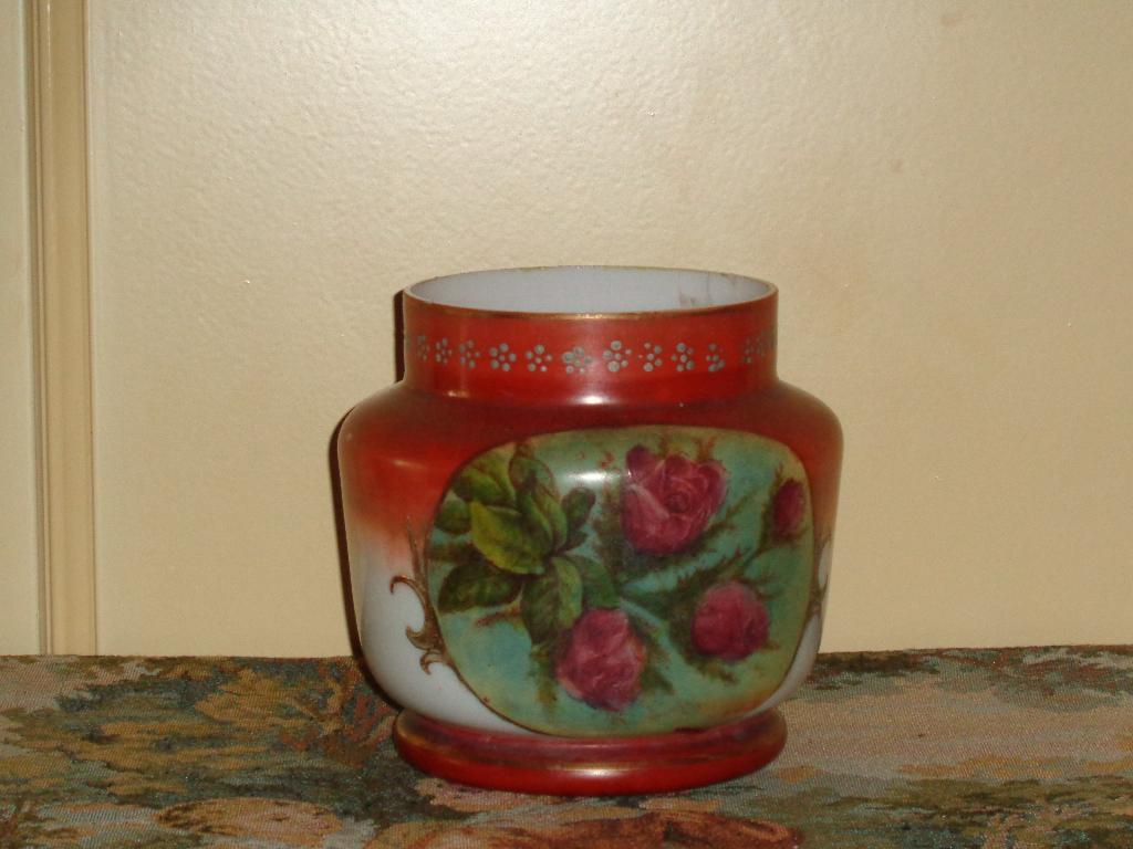 Vase en verre style opaline 1950-1960, Antiquités & Art, Enlèvement