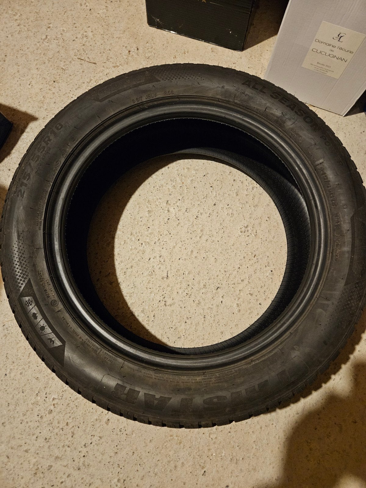 2 Pneus Tristar All Season Power 215/55 R18 99V très peu rou, Ophalen, 18 inch, All Season, Band(en)