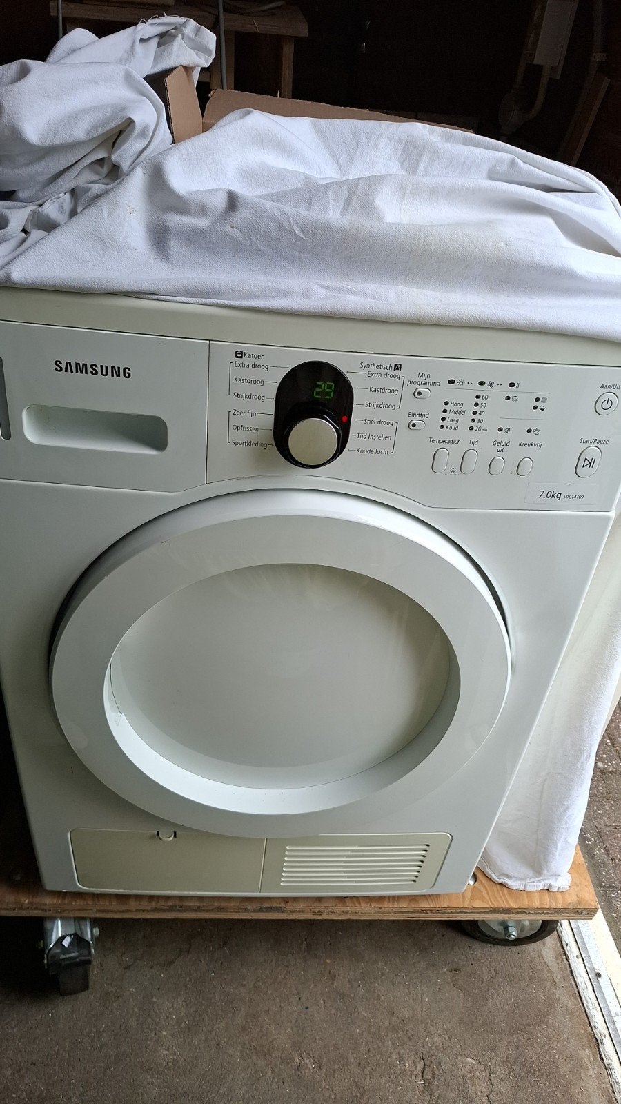 Miele wasdroger, Elektronische apparatuur, 6 tot 8 kg, Ophalen, Gebruikt, 85 tot 90 cm