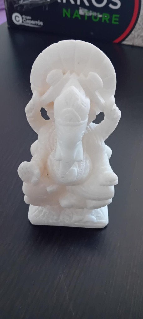 BEELDJE IN MARMER HINDOEISTISCHE GODHEID GANESHA, Antiek en Kunst, Ophalen of Verzenden