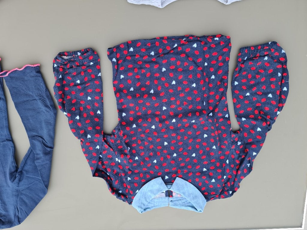 donker blauw blouwe, hemd met hartjes, JBC, 122, Kinderen en Baby's, Kinderkleding | Maat 122, Ophalen, Zo goed als nieuw