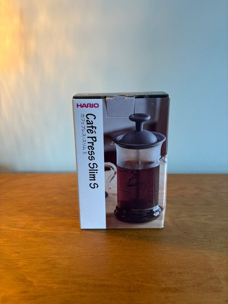 Hario Cafe Press Slim S / French Press koffiezetter, Overige modellen, Gemalen koffie, Ophalen of Verzenden, Zo goed als nieuw
