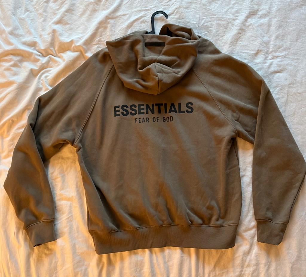 Fear Of God Essentials Pullover Hoodie Taupe, Ophalen, Nieuw, Maat 46 (S) of kleiner