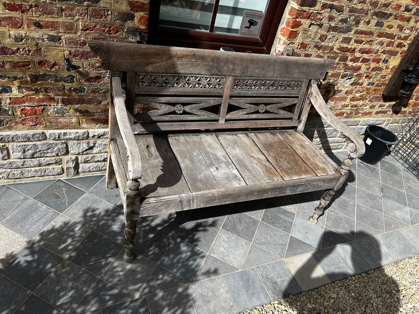 Houten bankje, Ophalen, Zo goed als nieuw, Hout