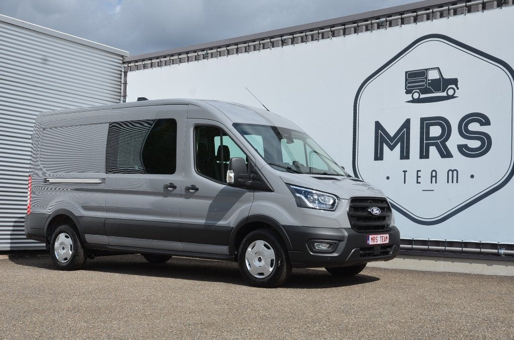 Ford Transit-Dubbelcab-L3H2-Automaat-Camera-Nieuw- 36990+BTW, Argent ou Gris, 6 portes, Euro 6, Entreprise
