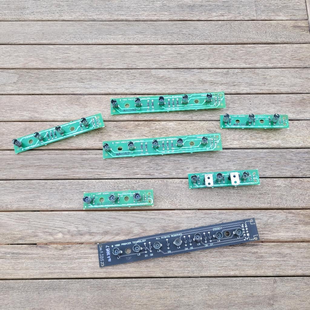 Lot de 7 lamp board pour Gottlieb, Verzamelen, Automaten | Flipperkasten, Gebruikt, Elektronisch, Onderdeel of Defecte kast, Gottlieb