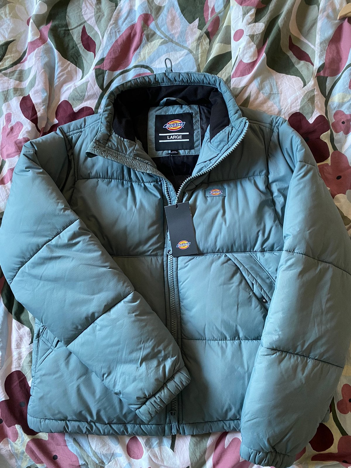Lichtblauwe winterjas dames dickies, Ophalen, Zo goed als nieuw