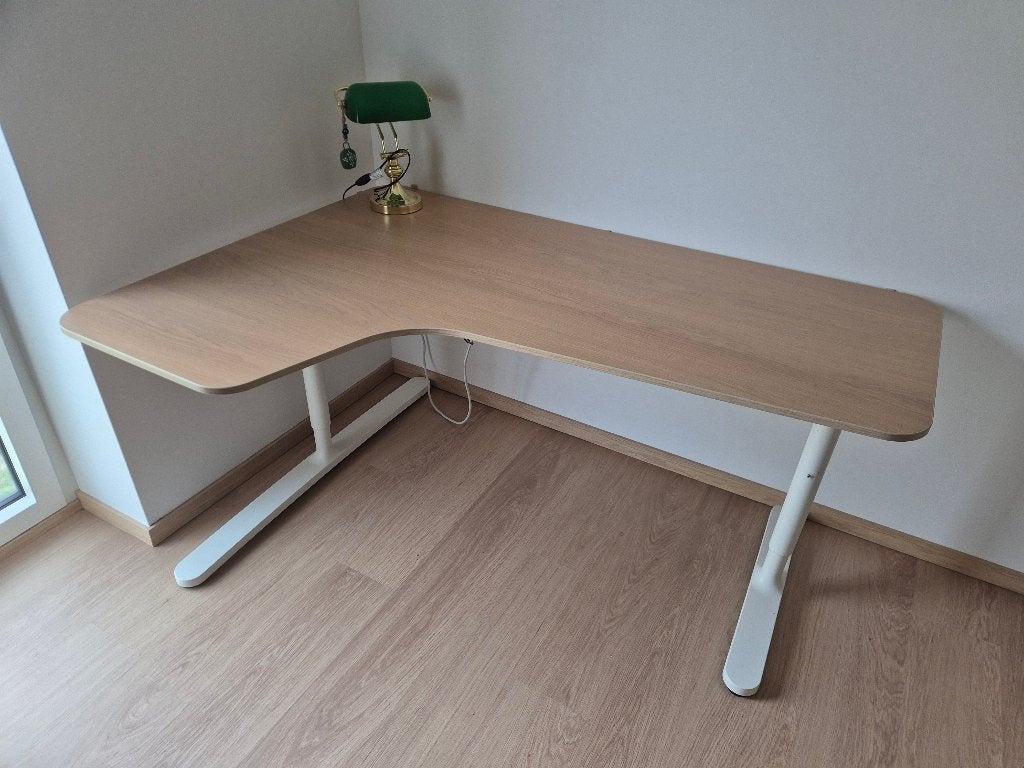 Bureau d'angle réglable en hauteur IKEA — 160 x 65 cm, Comme neuf, IKEA, Réglable en hauteur, Moderne