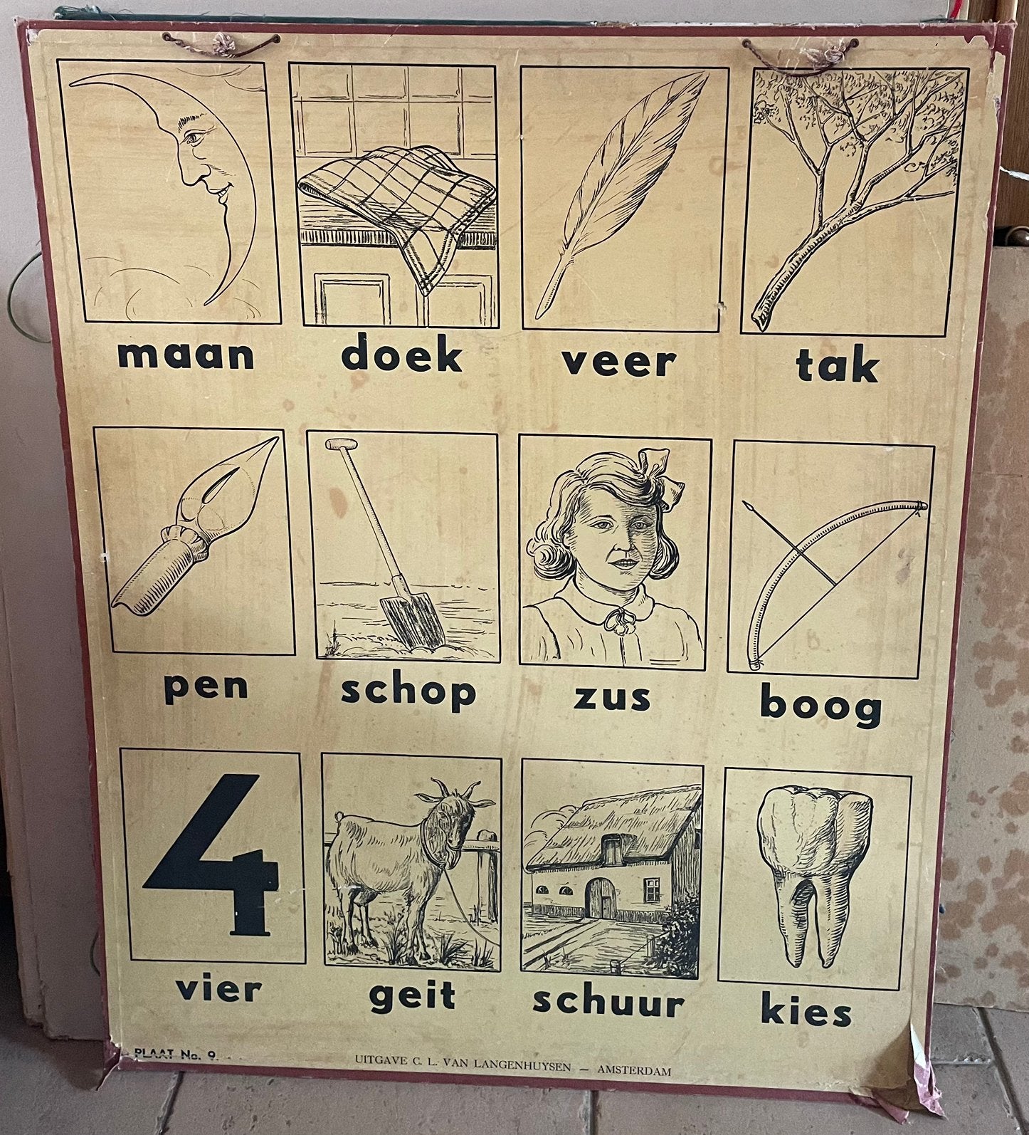Oude schoolplaten, Antiquités & Art, Antiquités | Cartes scolaires, Enlèvement