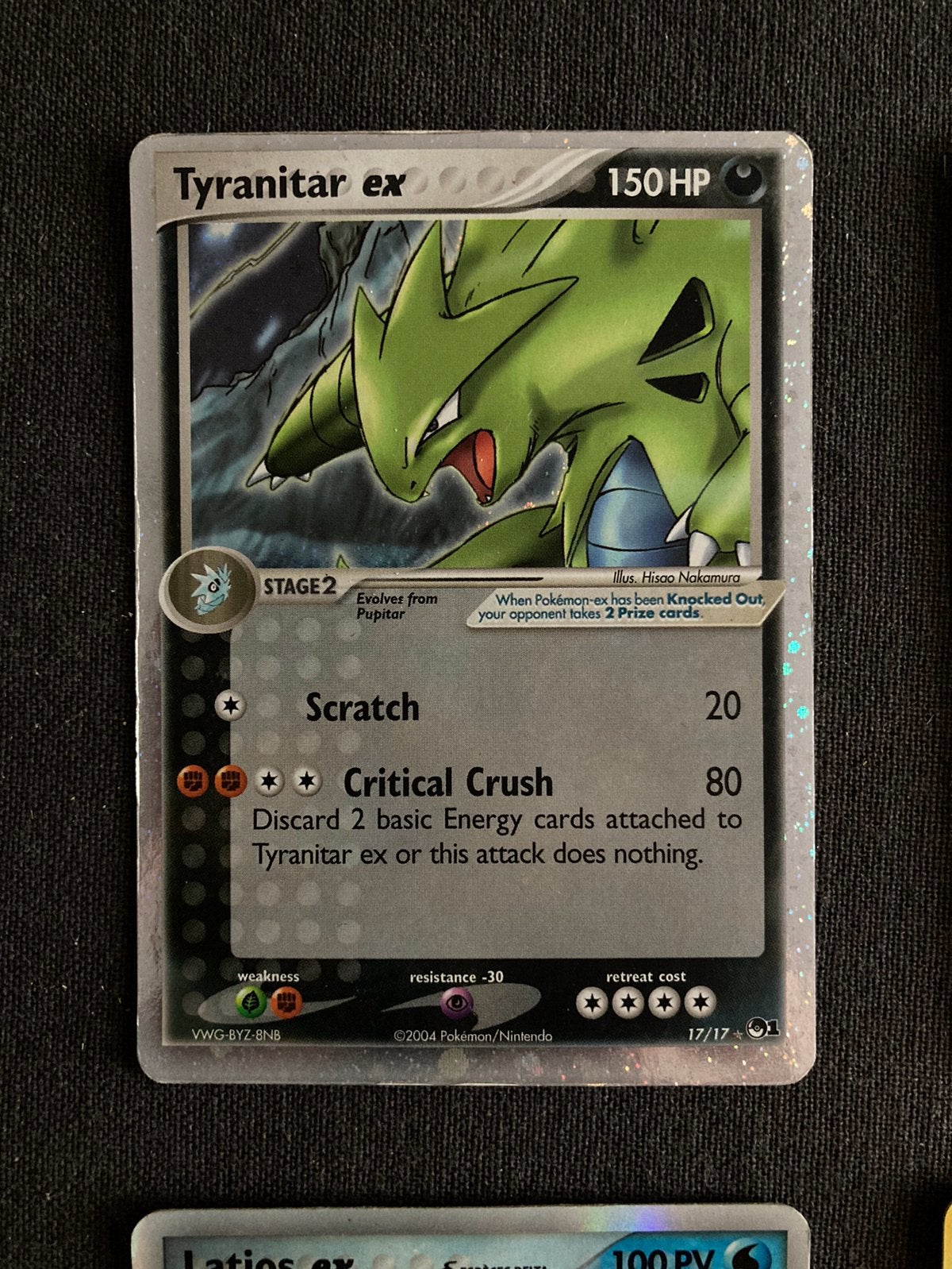 Tyranitar ex 17/17, Hobby & Loisirs créatifs, Enlèvement, Comme neuf