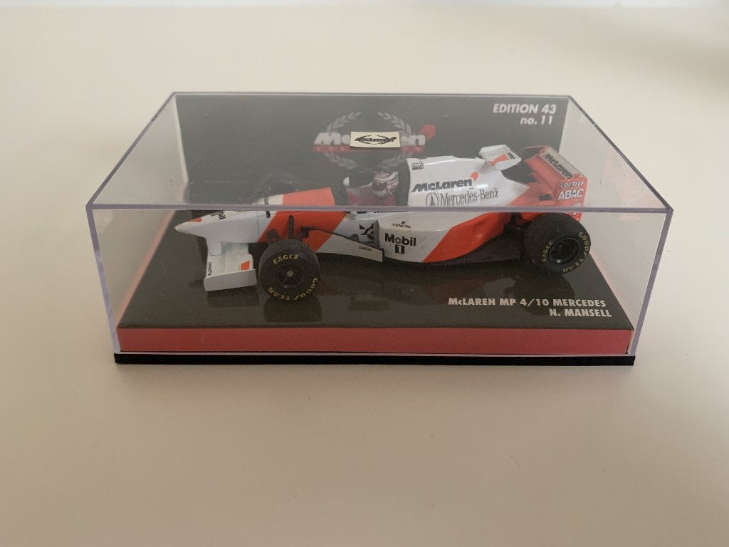 Minichamps 1:43 🇬🇧 Nigel Mansell McLaren MP4/10 1995, Enlèvement ou Envoi, Comme neuf, Voiture, MiniChamps