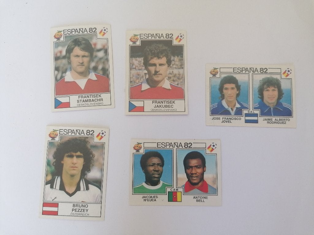 Panini stickers world cup 82  nrs 9, 133, 221, 259, 265, Verzamelen, Ophalen of Verzenden, Zo goed als nieuw, Poster, Plaatje of Sticker