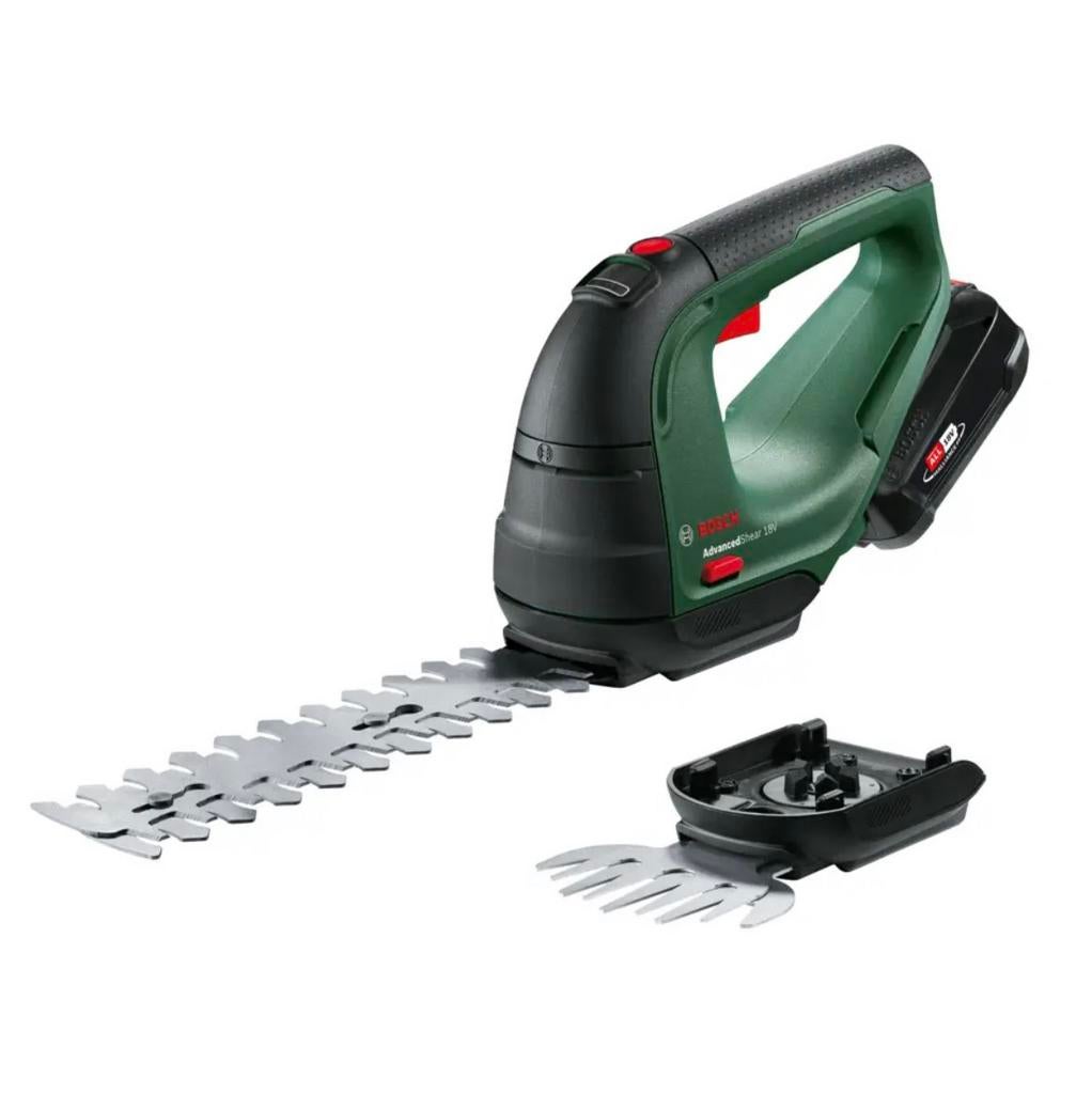 Bosch advancedshear buxus- en grassschaar, heggenschaar 18V, Enlèvement, Comme neuf, Batterie