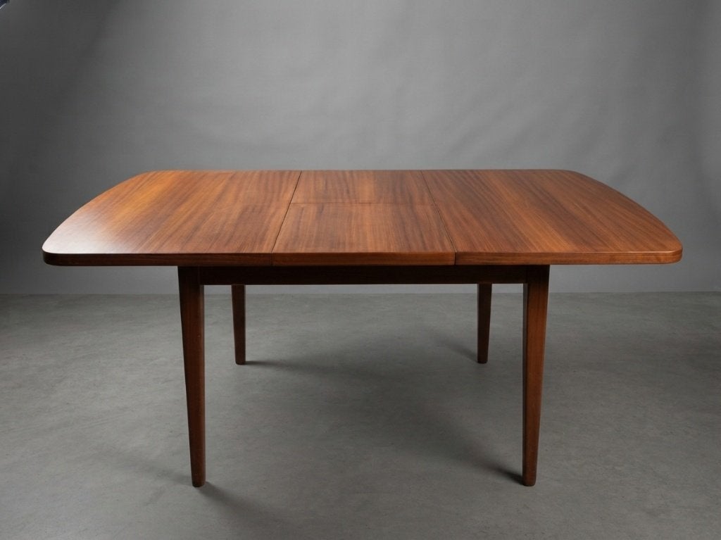 Vintage uitschuifbare eettafel jaren 60, Ophalen, Gebruikt, 100 tot 150 cm, Geen
