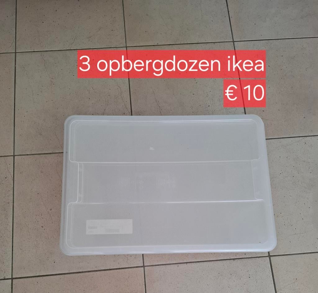 3 opbergdozen ikea, Ophalen