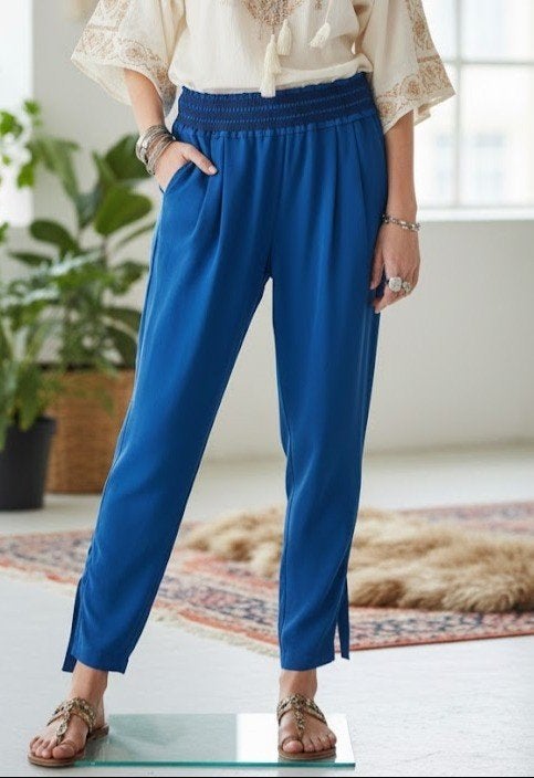 blauwe broek van pinko, Pinko, Taille 38/40 (M), Comme neuf, Longs