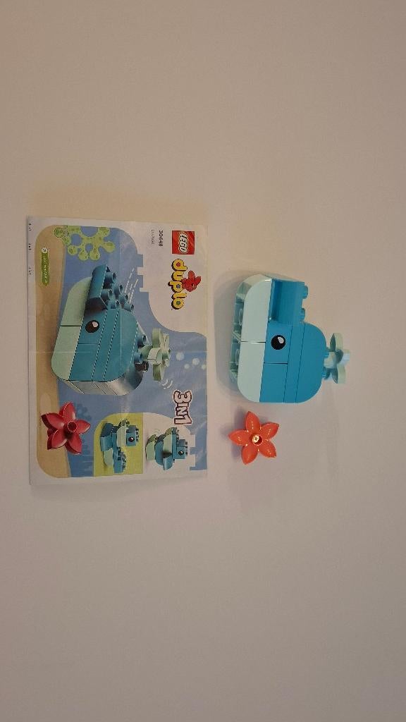 Lot 2 Sets LEGO DUPLO – Canard (30673) & Baleine (30648), Enlèvement, Comme neuf, Complet, Duplo