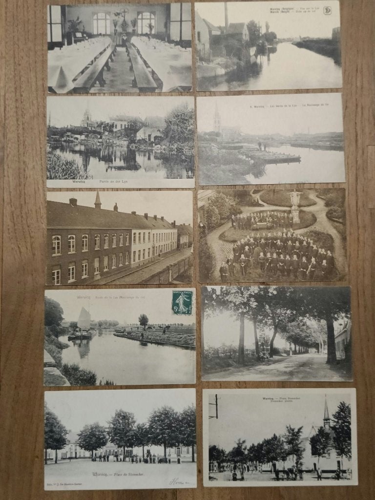 LOT 48 POSTKAARTEN WERVIK, Verzamelen, Ophalen of Verzenden, Voor 1920, Gelopen, West-Vlaanderen