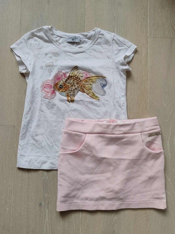 Monnalisa setje, Kinderen en Baby's, Kinderkleding | Maat 110, Meisje, Ophalen of Verzenden, Zo goed als nieuw, Setje