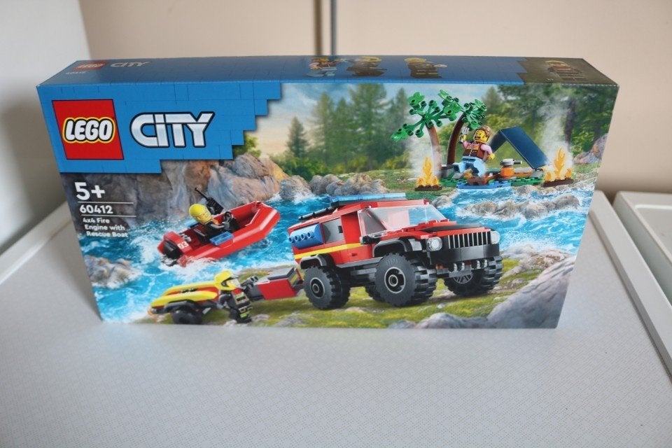 Lego City set 60412 : Brandweerauto 4X4 met reddingsboot, Compleet, City, Lego, Nieuw