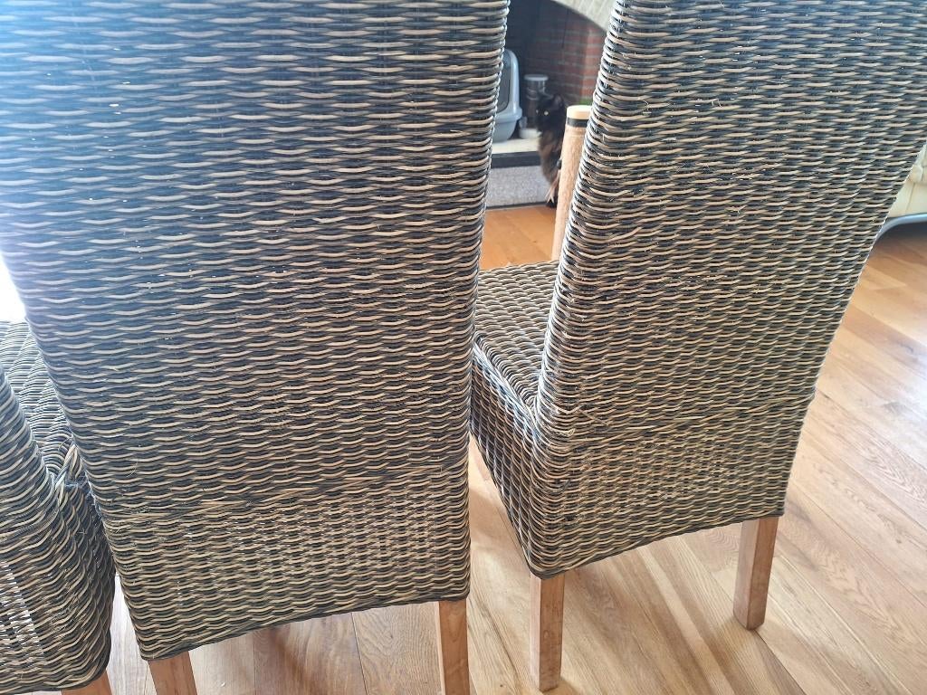 Rieten stoelen, Huis en Inrichting, Ophalen, Gebruikt, Overige kleuren, Hout