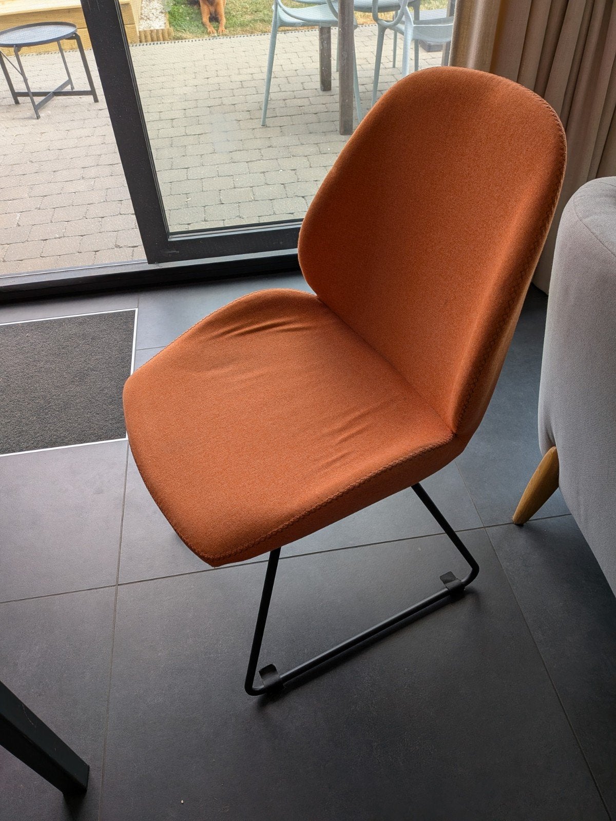 Eetkamerstoelen 6stuks, Huis en Inrichting, Stoelen, Gebruikt, Vijf, Zes of meer stoelen, Metaal, Stof, Overige kleuren, Ophalen