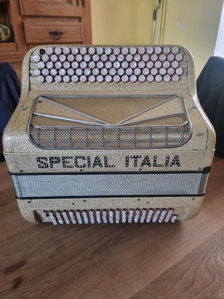 Accordeon, Muziek en Instrumenten, Accordeons, Gebruikt, Overige formaten, Met koffer, Knopaccordeon
