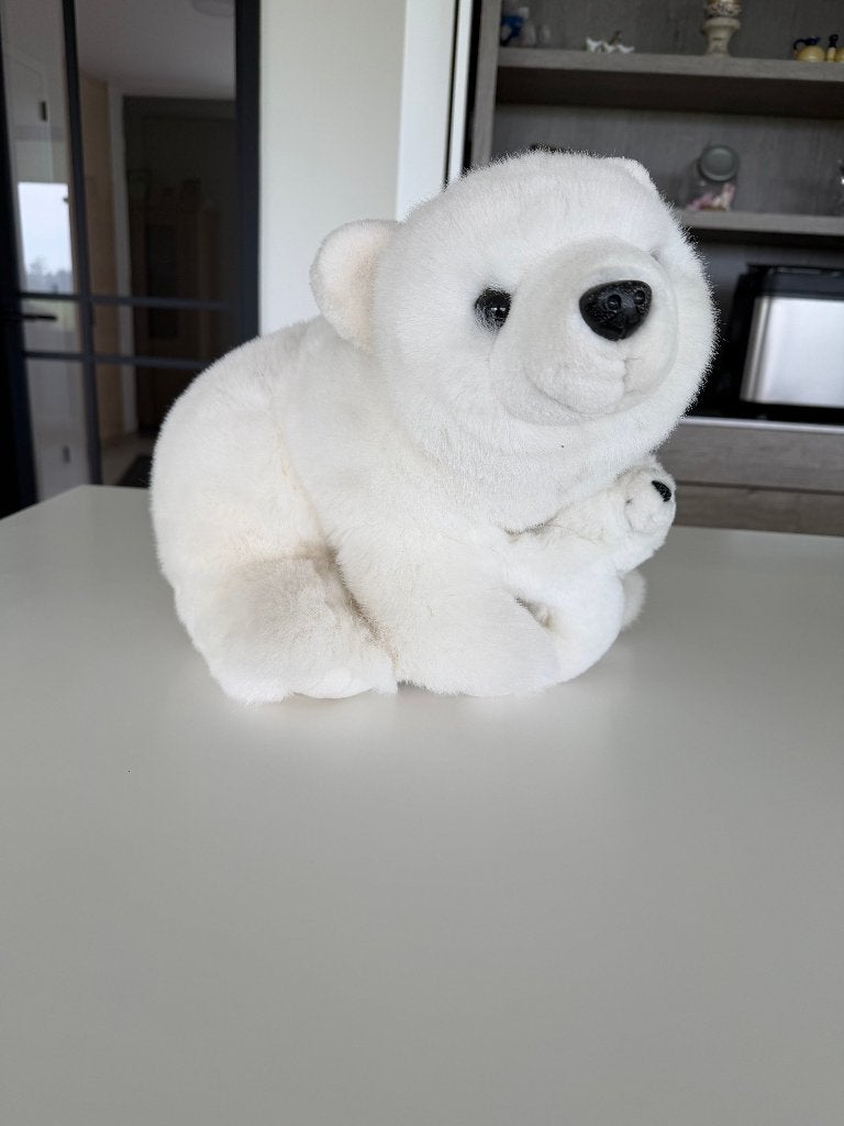 ijsbeer met babyknuffel, Kinderen en Baby's, Ophalen, Overige merken, Overige karakters, Beer