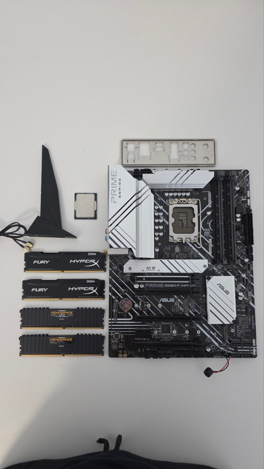Asus PrimeZ690 P WIFI D4 moederbord + Intel i9 12900k + ddr4, Computers en Software, Moederborden, Zo goed als nieuw, Intel, DDR4