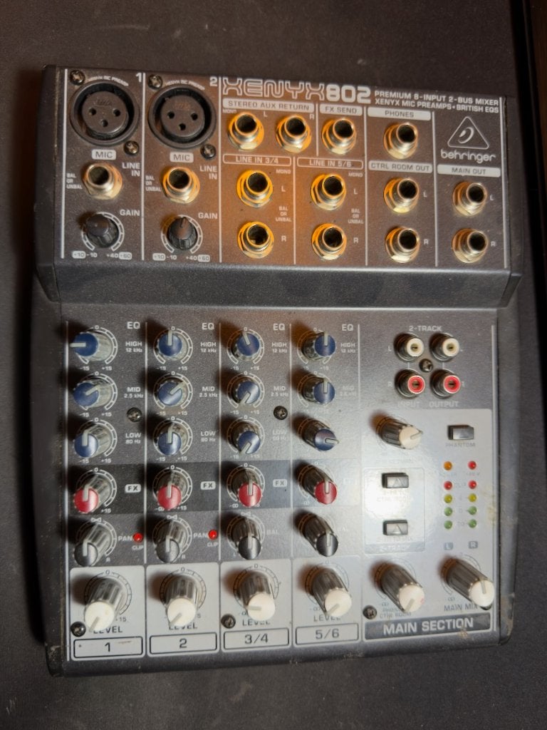 Behringer Xenyx 802 mixer met voeding, Muziek en Instrumenten, Ophalen of Verzenden