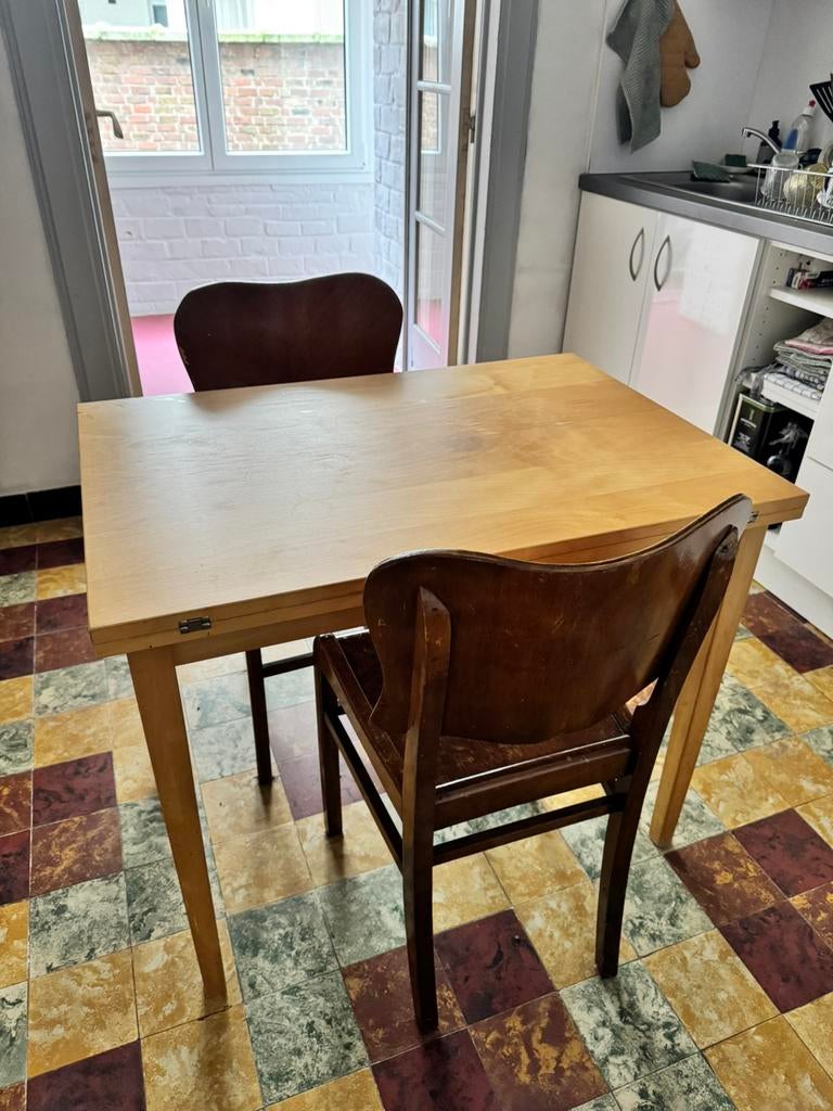 Keuken tafel - table de cuisine - kitchen table, Ophalen, Gebruikt, Contemporain, Minder dan 4 stoelen