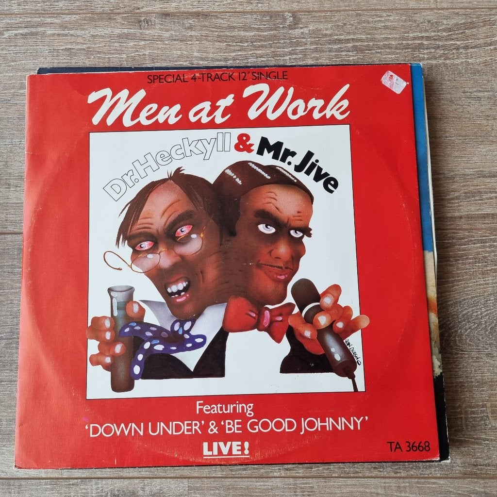 12" Men At Work – Dr. Heckyll & Mr. Jive, Enlèvement ou Envoi, Utilisé, 12 pouces, Rock et Metal