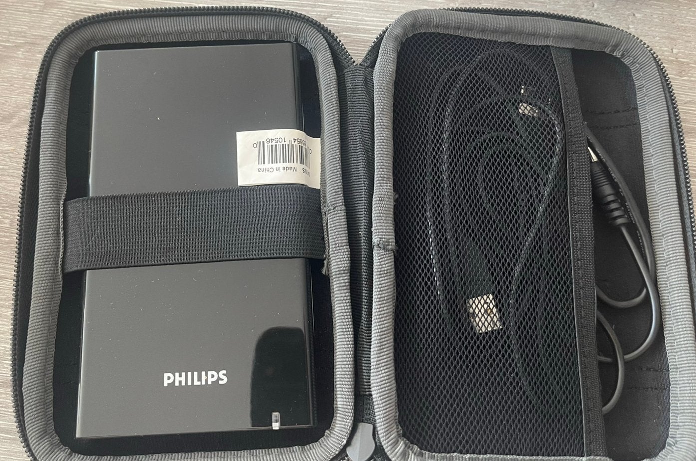Disque dur externe Philips HDD 2.5” + housse, Consoles de jeu & Jeux vidéo, Enlèvement, Comme neuf, Blanc