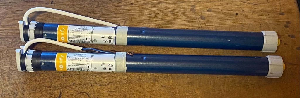 Somfy Sonesse 40 3/30 WT buismotoren (2 stuks)  Stille motor, Doe-het-zelf en Bouw, Minder dan 100 cm, Ophalen of Verzenden, Zo goed als nieuw