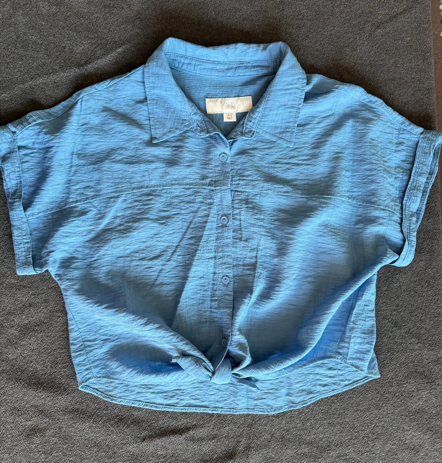 Kort bloesje Zara maat 11-12 jaar, Kinderen en Baby's, Kinderkleding | Maat 146, Ophalen, Zo goed als nieuw, Meisje, Overhemd of Blouse