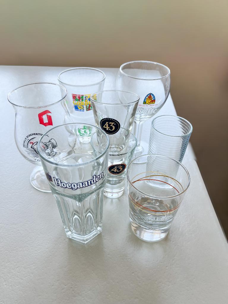 Glazen, Verzamelen, Glas en Drinkglazen, Ophalen, Zo goed als nieuw