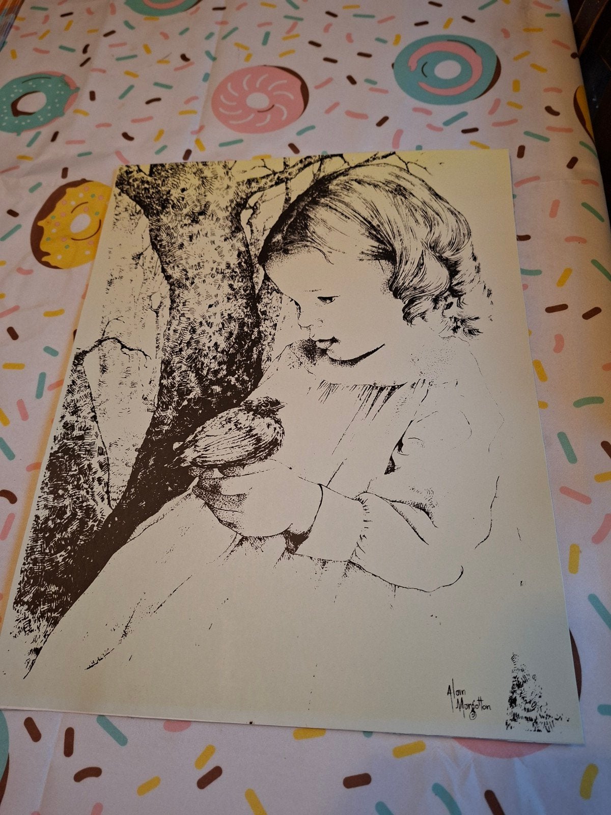 Poster gesigneerd Alain Margotton. 36 cm x 28 cm., Ophalen of Verzenden