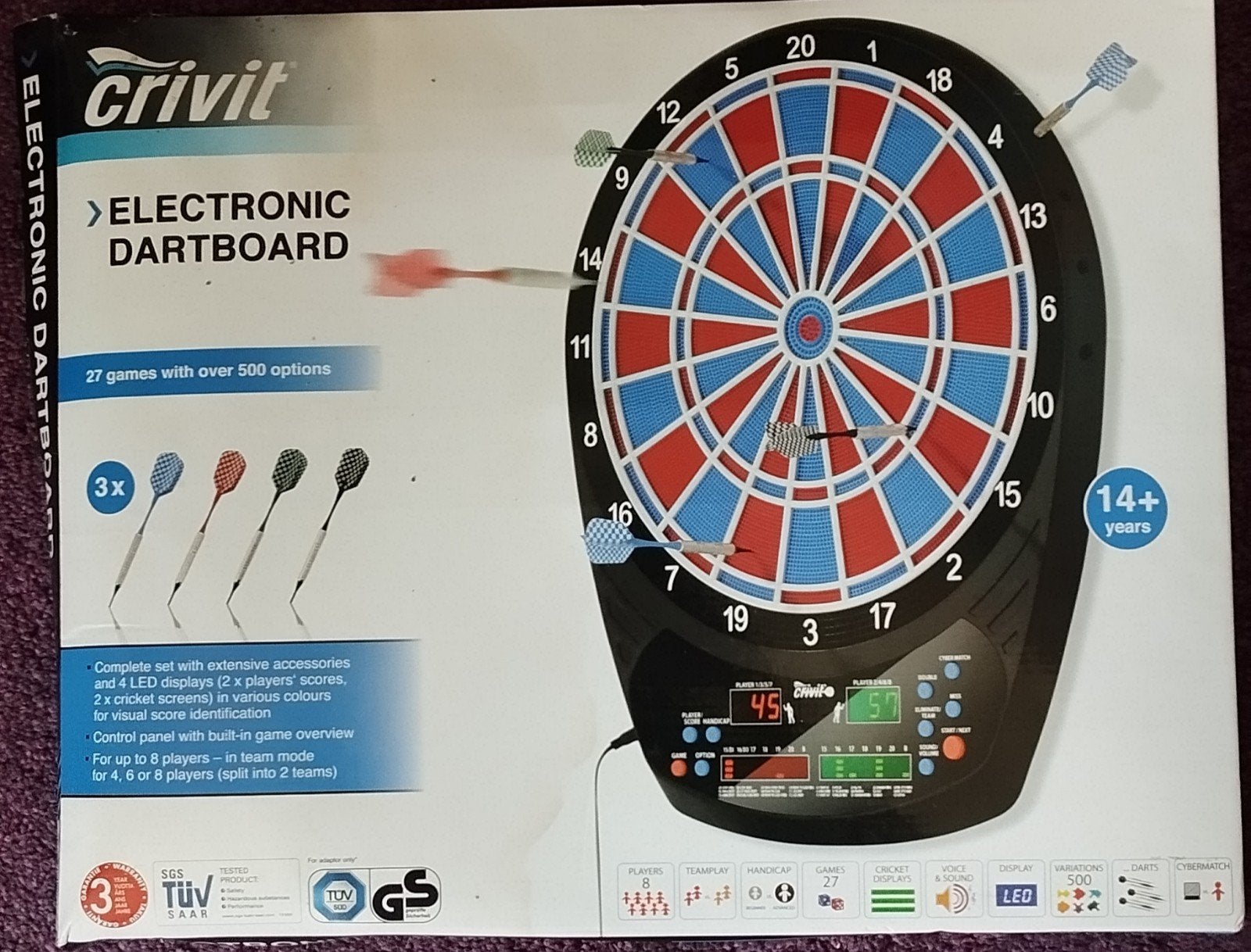 Electronisch dartsbord., Sport en Fitness, Darts, Ophalen, Nieuw, Dartbord, Elektronisch
