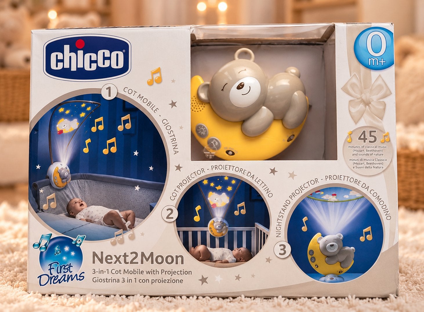 Chicco first dreams mobiel, Kinderen en Baby's, Ophalen of Verzenden, Zo goed als nieuw, Mobiel