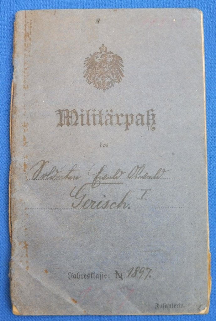 Militärpass WOI – soldaat Gerisch – IJzeren Kruis 2e Klasse, Verzenden, Landmacht, Overige typen