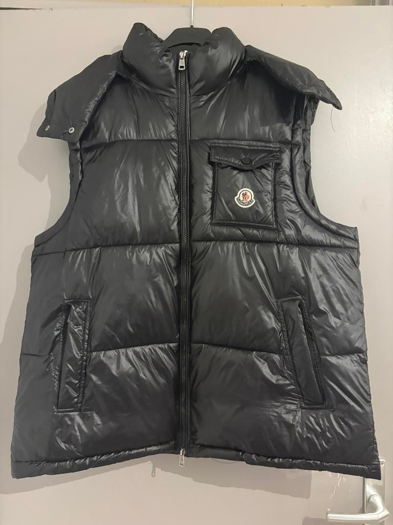 Veste moncler sans manche, Enlèvement ou Envoi, Comme neuf, Taille 52/54 (L), Noir