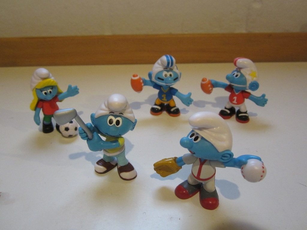 Les Schtroumpfs sportifs (JAKKS) - 2,00Eur / pièce, Enlèvement ou Envoi, Comme neuf, Différents Schtroumpfs, Poupée, Figurine ou Peluche