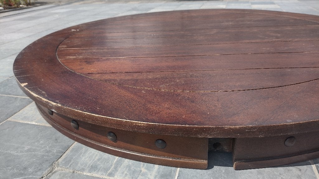 RONDE HOUTEN BARTAFEL, Ophalen, Gebruikt