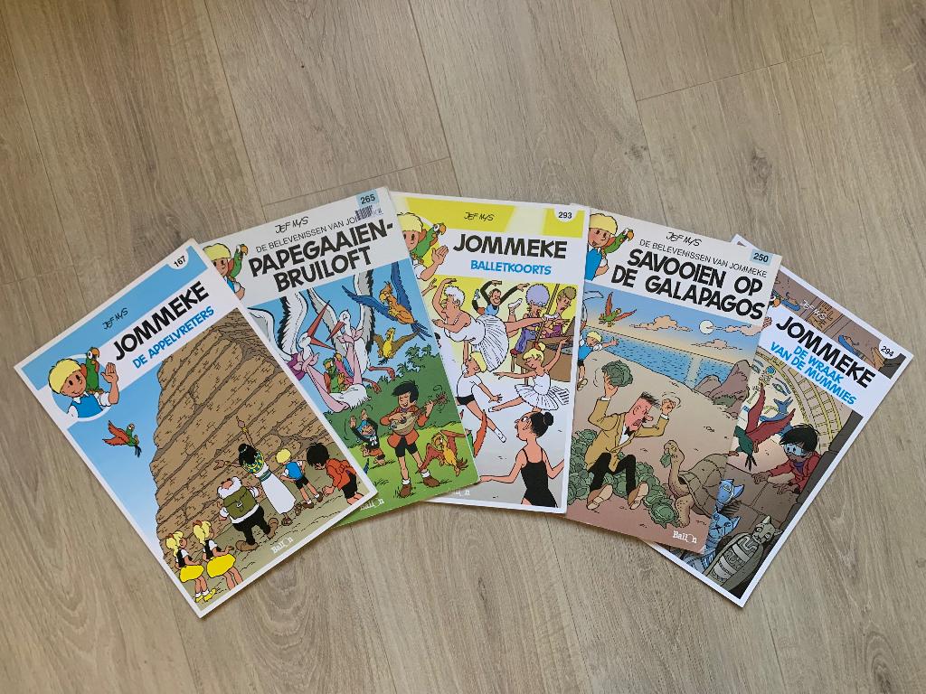 Jommeke strips x5, Ophalen, Jeff Nys, Zo goed als nieuw, Meerdere stripboeken