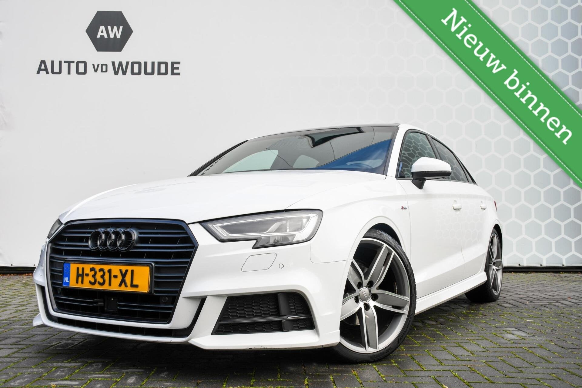 Audi A3 Limousine 2.0 TDI S-Line Plus Pano Standkachel, Autos, Cuir, 118 g/km, Entreprise, Noir