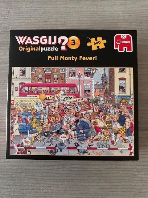 Puzzel Wasgij 500st Full monty Fever (nr1897a), Ophalen of Verzenden, 500 t/m 1500 stukjes, Zo goed als nieuw, Legpuzzel