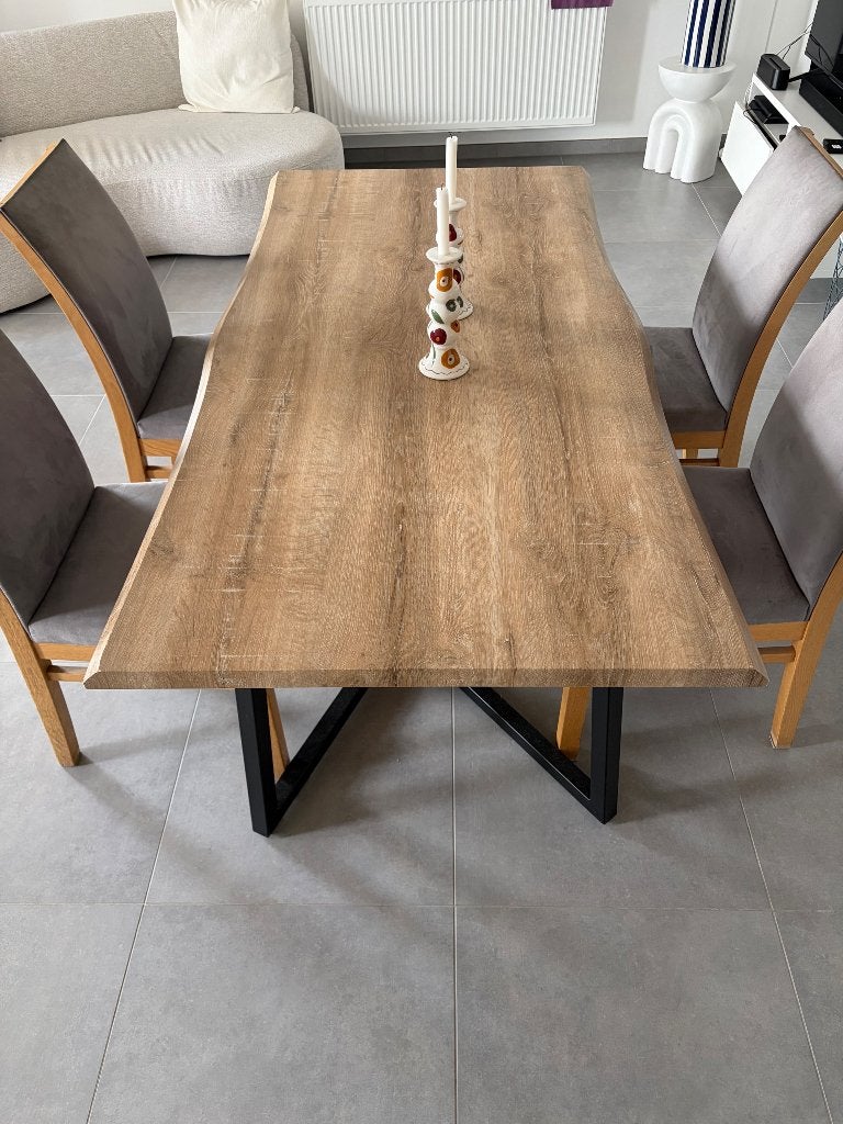 Table salle à manger, Ophalen, 50 tot 100 cm, Zo goed als nieuw, Vijf personen of meer
