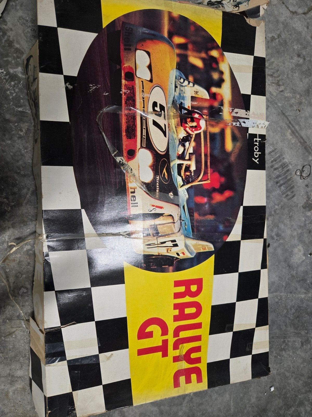 Vintage Troby Rallye GT 1/32 racebaan slotcar set Porsche ja, Ophalen, Racebaan